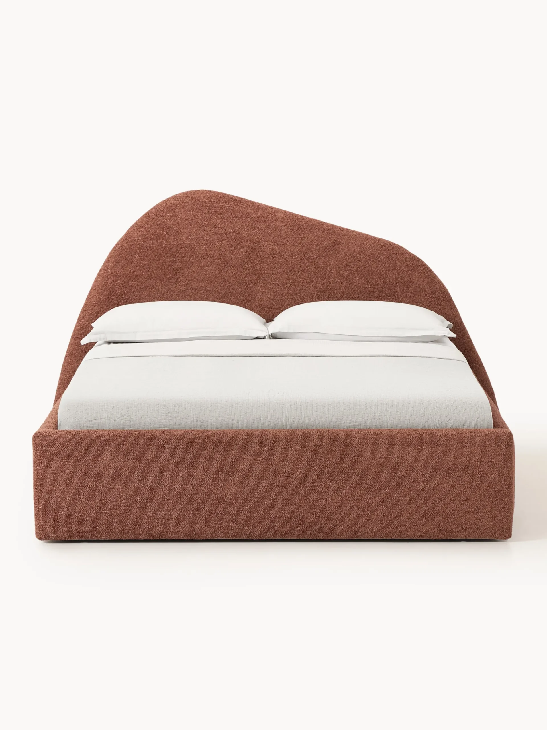 Letto imbottito in bouclé Gary