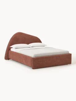 Letto imbottito in bouclé Gary