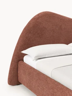 Letto imbottito in bouclé Gary