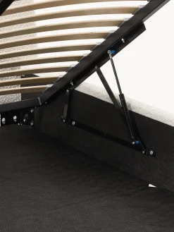 Letto imbottito in bouclé con contenitore Cloud