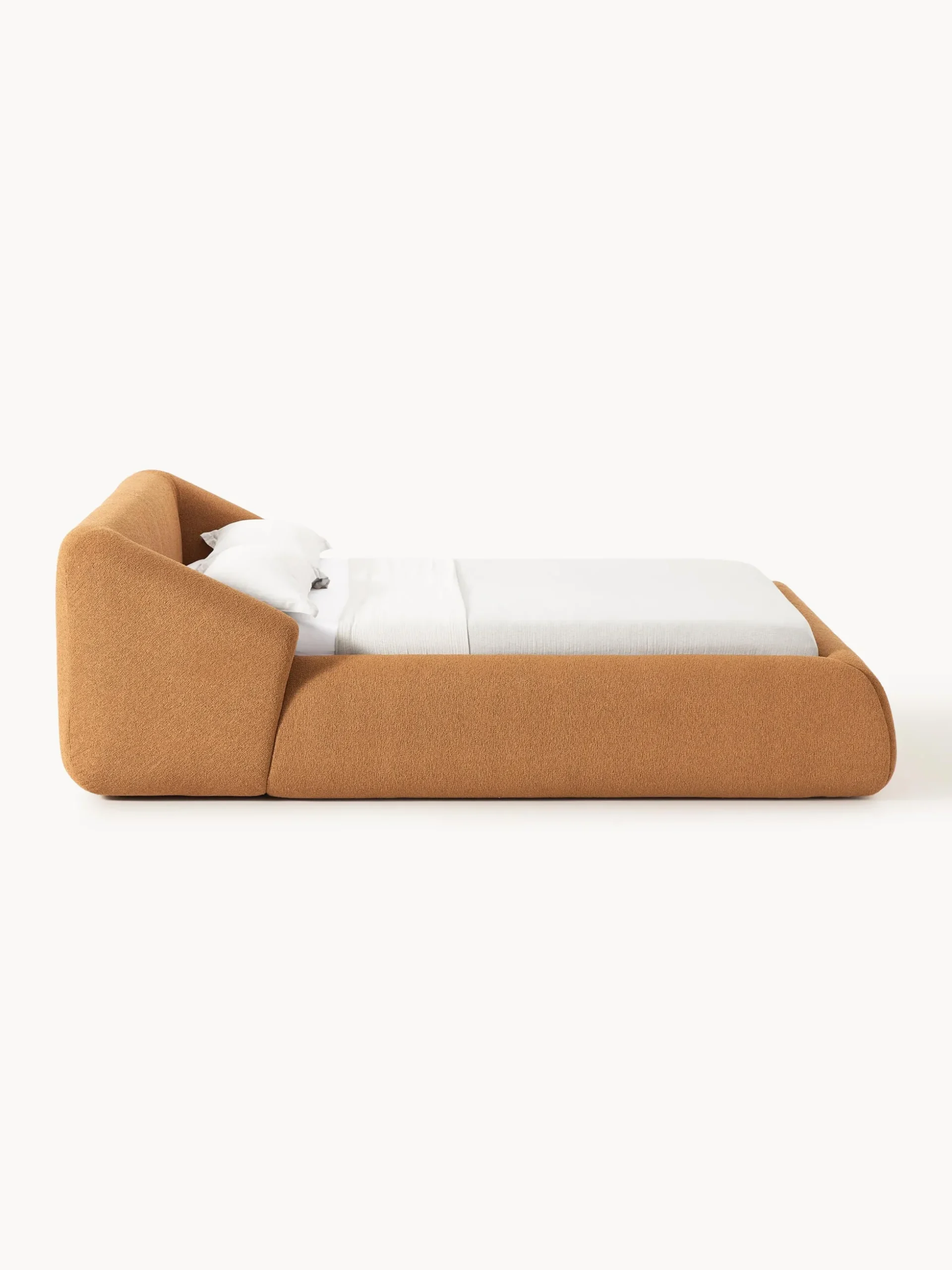 Letto imbottito in bouclé Sofia