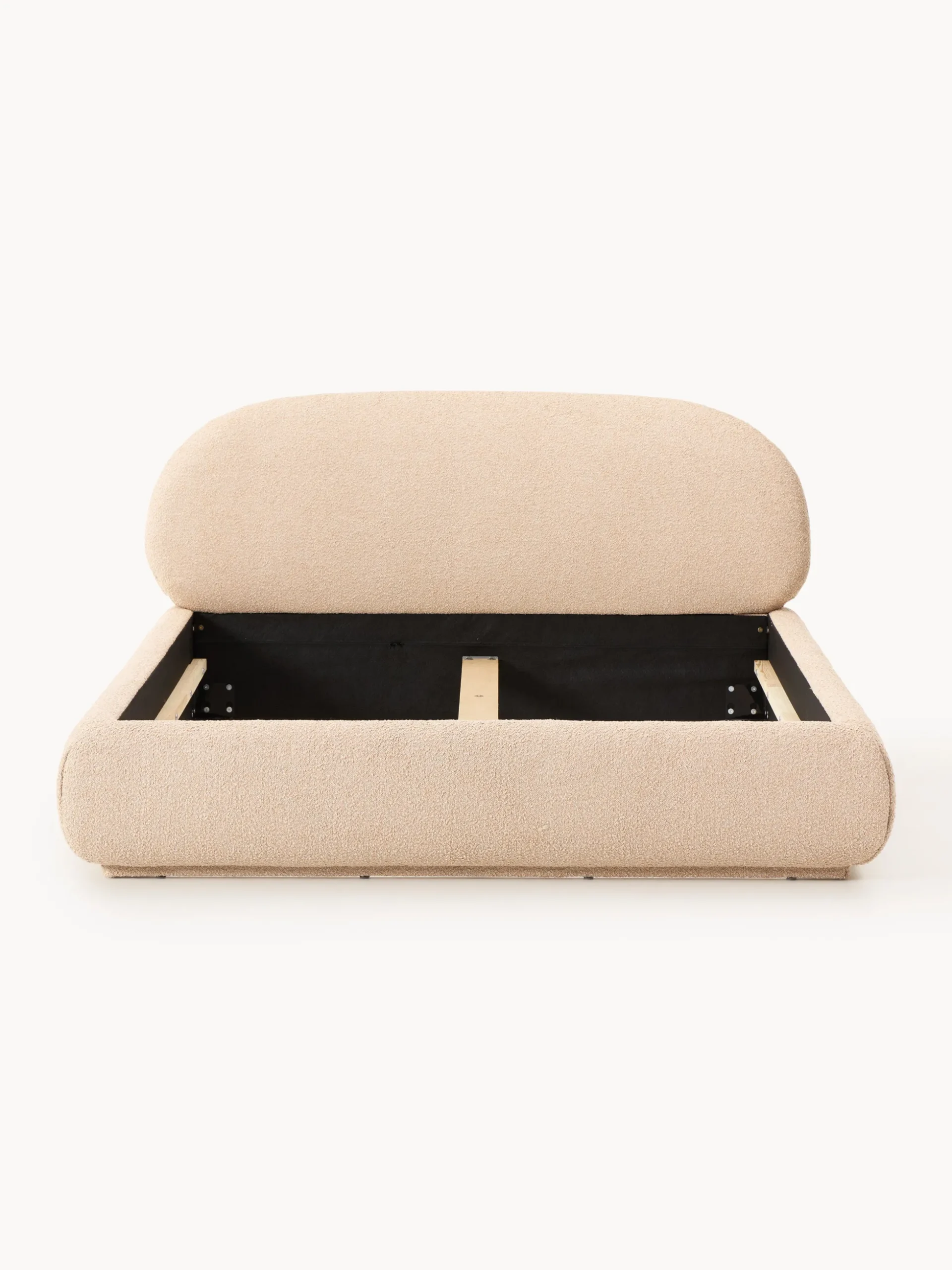 Letto imbottito in bouclé Alba