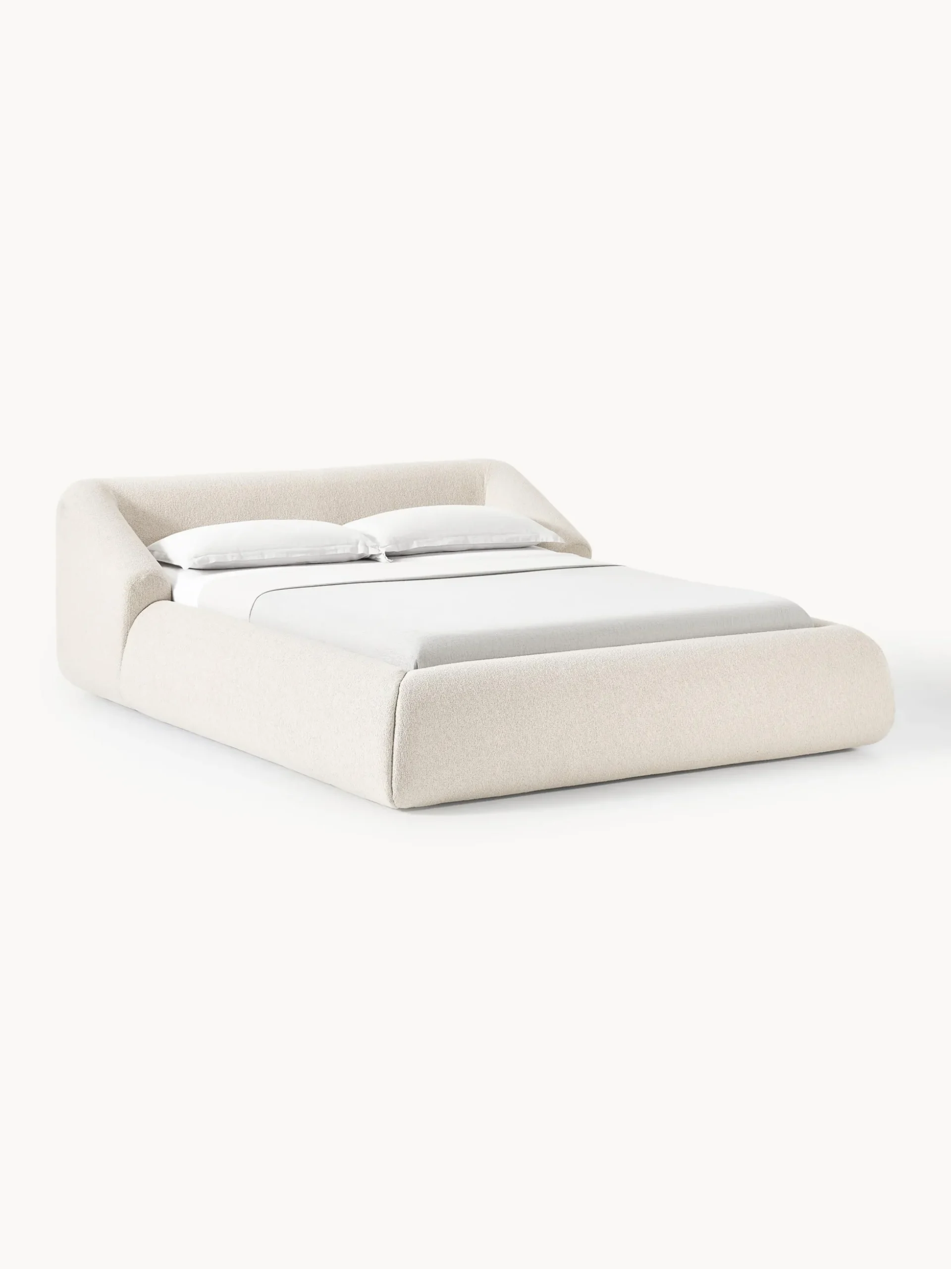 Letto imbottito in bouclé Sofia