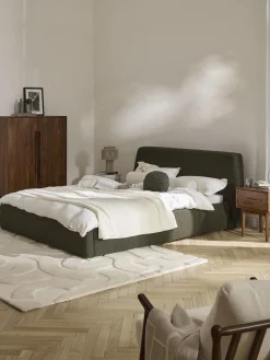 Letto imbottito in bouclé Cloud