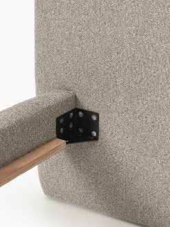 Letto imbottito in bouclé con gambe in metallo Olina
