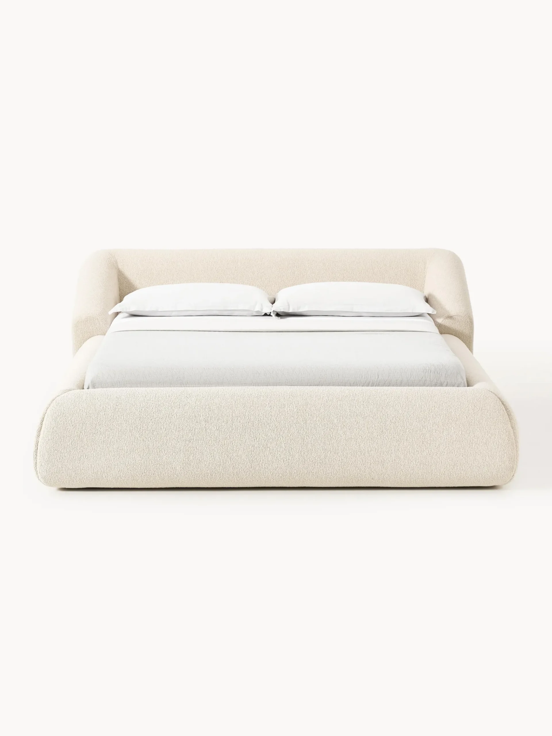Letto imbottito in bouclé Sofia