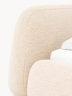 Letto imbottito in bouclé con contenitore Wolke
