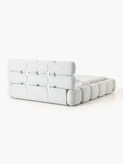 Letto imbottito in bouclé con contenitore Tayla
