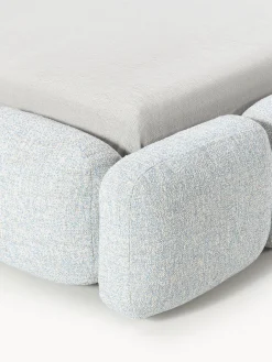 Letto imbottito in bouclé con contenitore Tayla