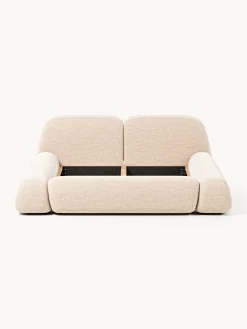 Letto imbottito in bouclé Wolke