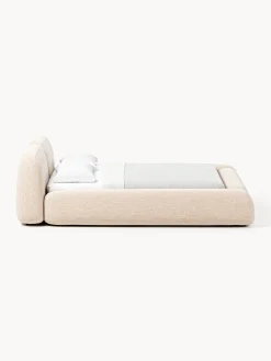 Letto imbottito in bouclé Wolke