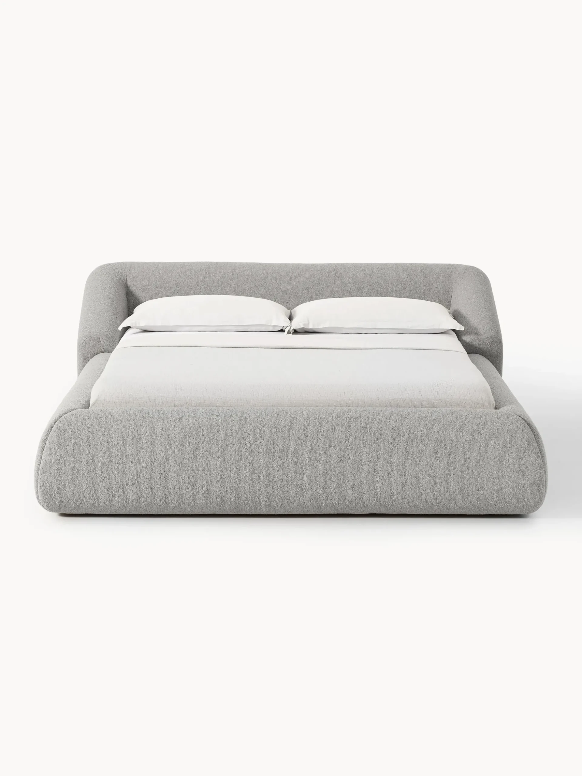 Letto imbottito in bouclé Sofia