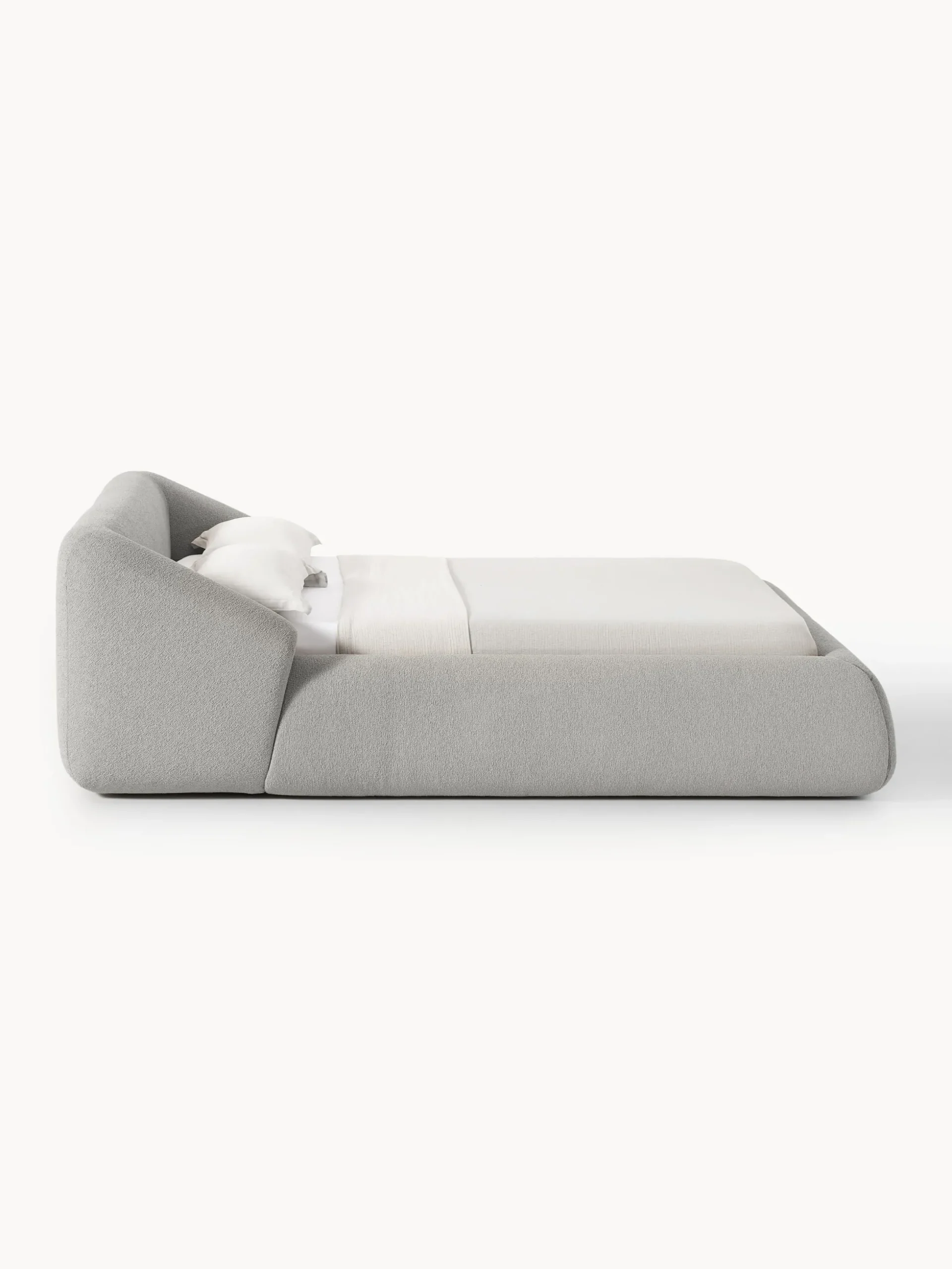 Letto imbottito in bouclé Sofia
