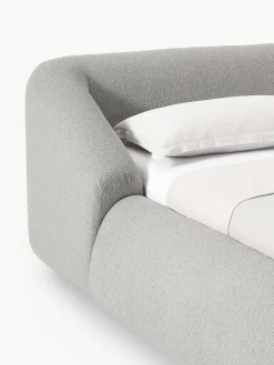 Letto imbottito in bouclé Sofia