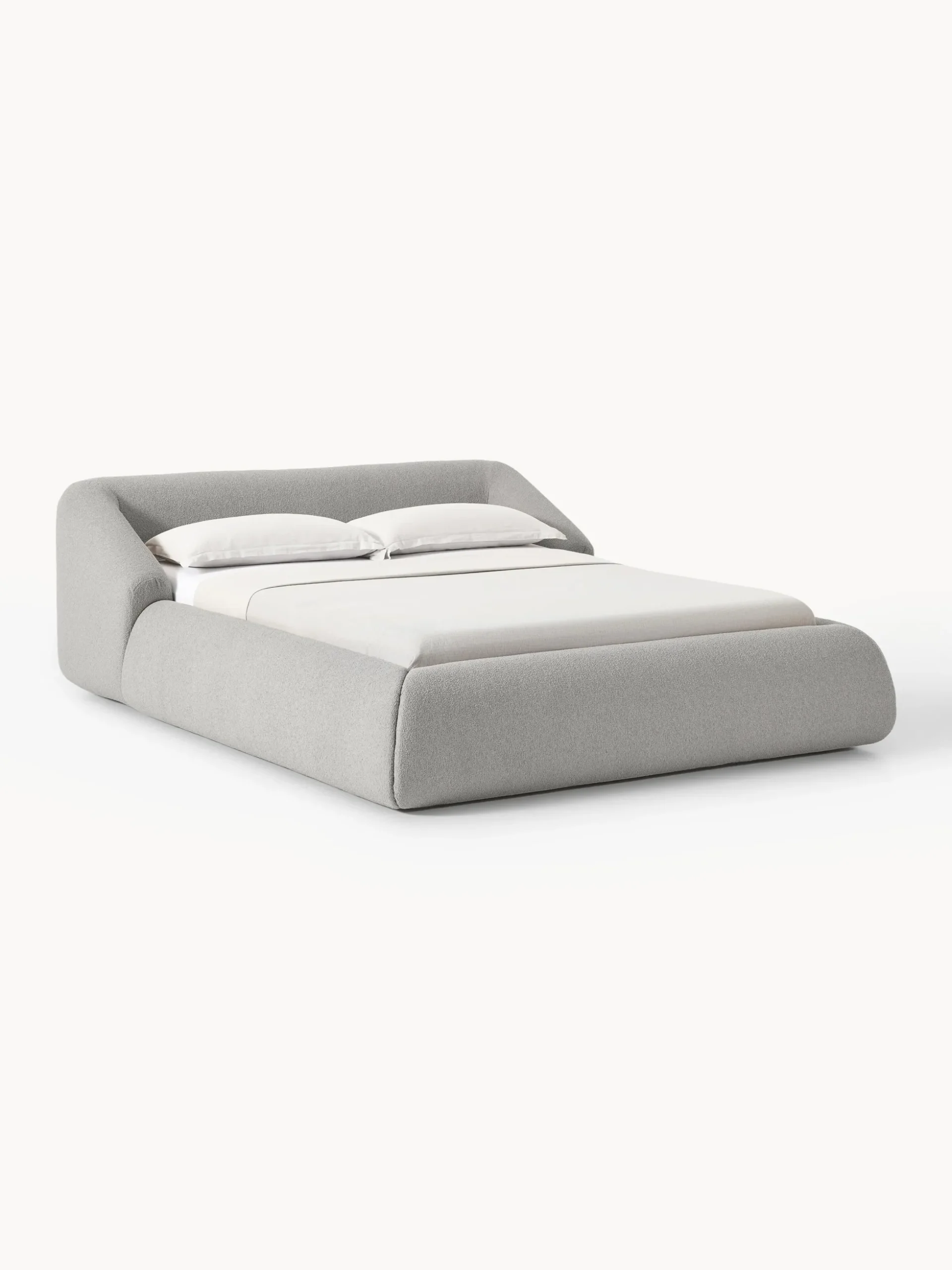 Letto imbottito in bouclé Sofia