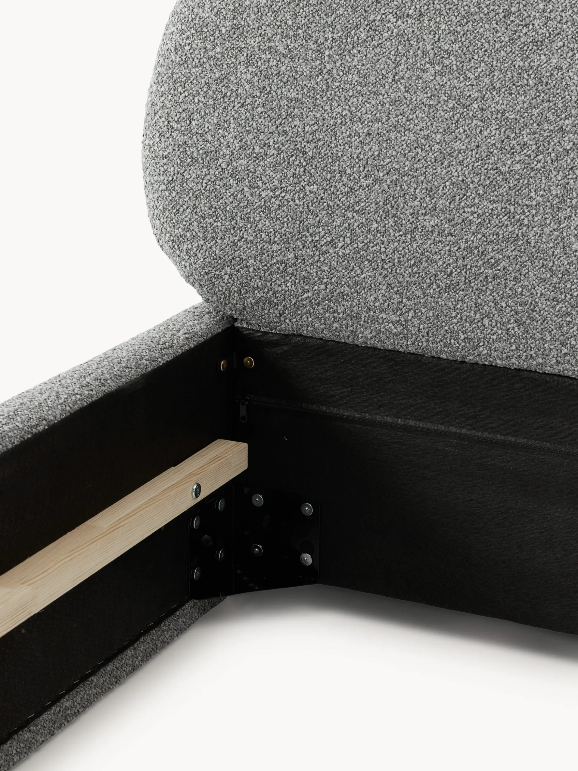 Letto imbottito in bouclé Alba
