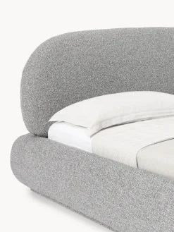 Letto imbottito in bouclé Alba