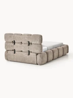 Letto imbottito in teddy bouclé con contenitore Tayla