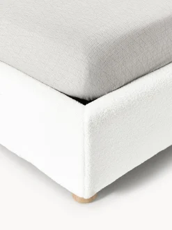 Letto imbottito in teddy con contenitore Ebba