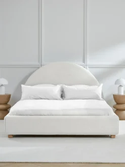 Letto imbottito in teddy con contenitore Ebba