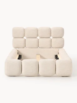 Letto imbottito in teddy bouclé Tayla