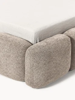 Letto imbottito in teddy bouclé con spazio contenitore aggiuntivo Tayla