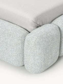 Letto imbottito in teddy bouclé con contenitore Tayla