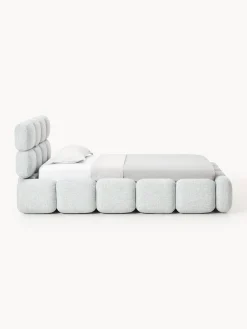 Letto imbottito in teddy bouclé con contenitore Tayla