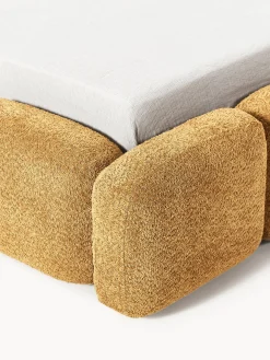 Letto imbottito in teddy bouclé con spazio contenitore aggiuntivo Tayla