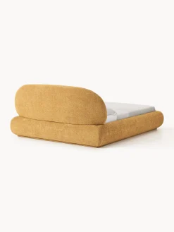 Letto imbottito in teddy bouclé con contenitore Alba