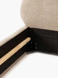 Letto imbottito in teddy bouclé Alba