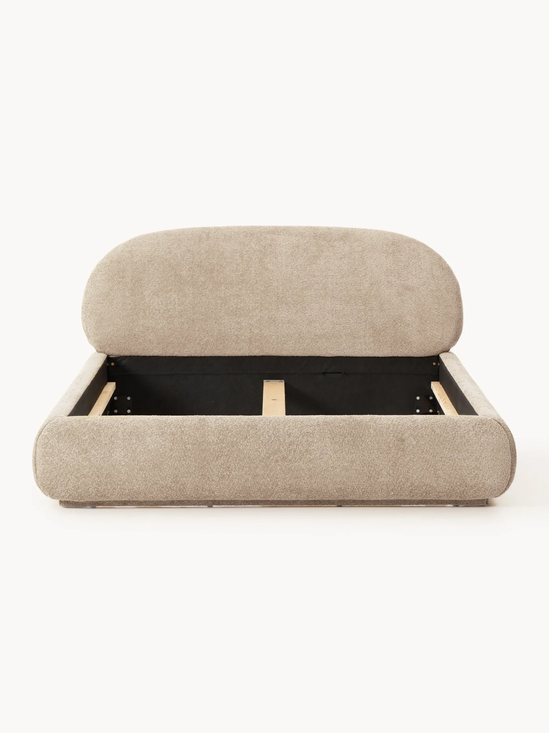 Letto imbottito in teddy bouclé Alba