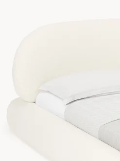 Letto imbottito in teddy con contenitore Alba
