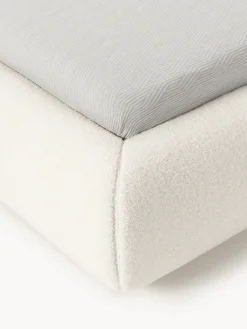 Letto imbottito in teddy con contenitore Alba