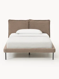 Letto imbottito in teddy bouclé Amelia