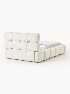 Letto imbottito in teddy bouclé con contenitore Tayla