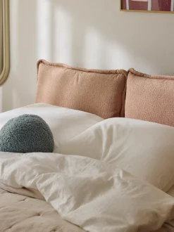 Letto imbottito in teddy-bouclé Amelia