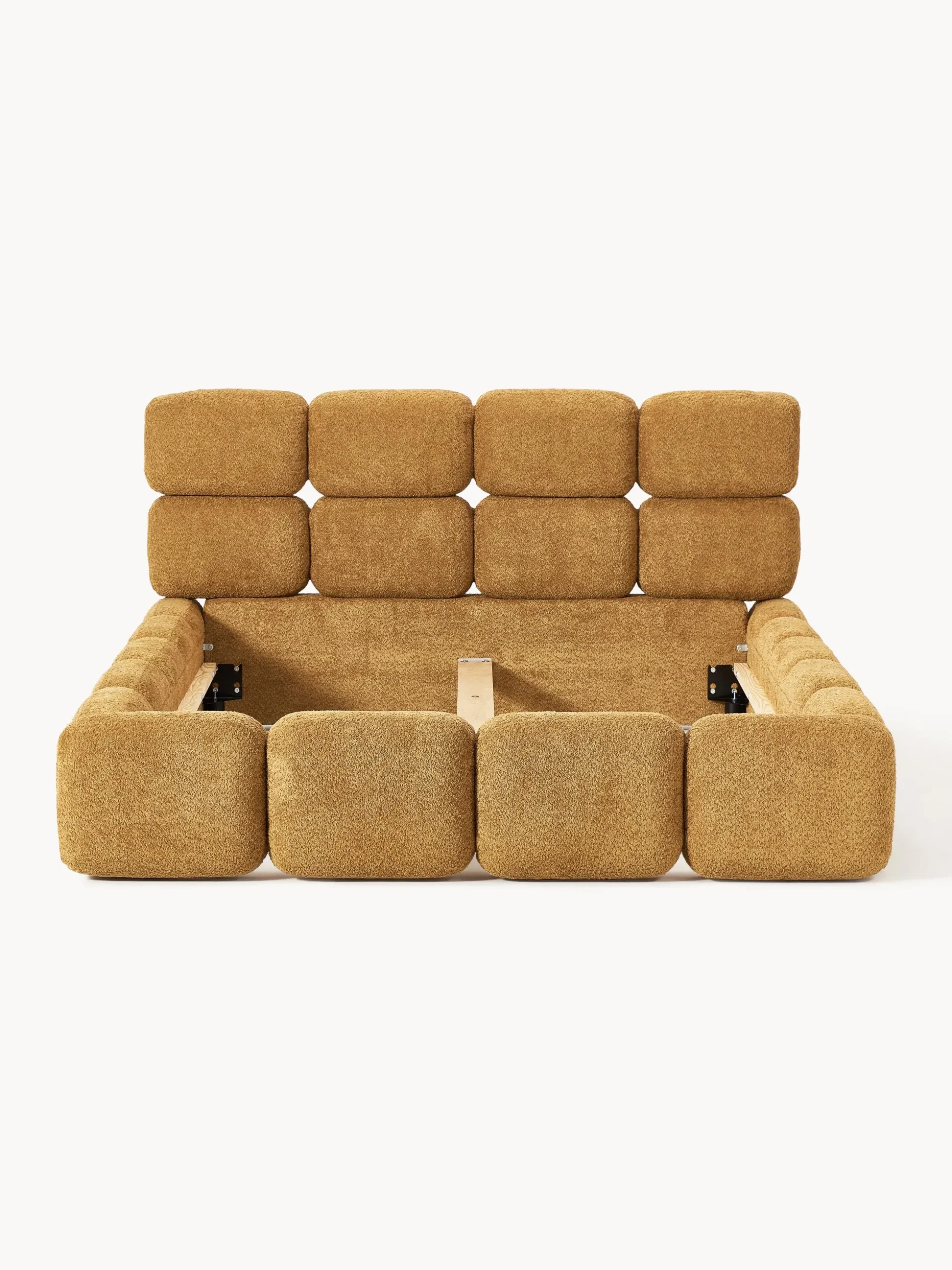 Letto imbottito in teddy-bouclé Tayla