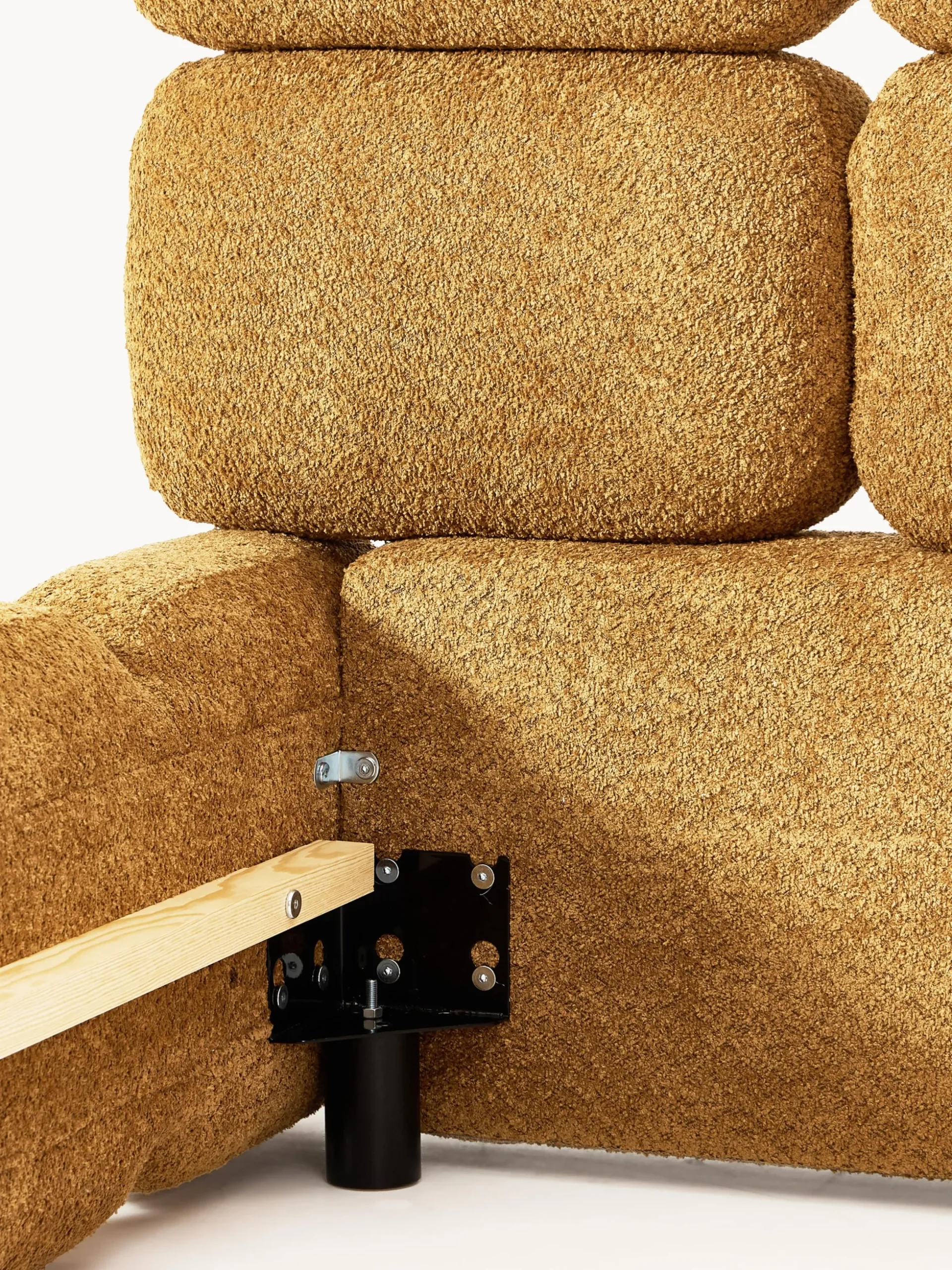 Letto imbottito in teddy-bouclé Tayla