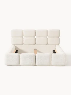 Letto imbottito in teddy-bouclé Tayla