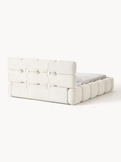 Letto imbottito in teddy-bouclé Tayla