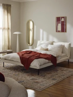 Letto imbottito in teddy-bouclé Amelia