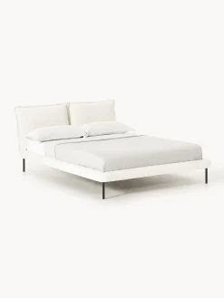 Letto imbottito in teddy-bouclé Amelia