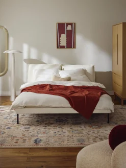 Letto imbottito in teddy-bouclé Amelia