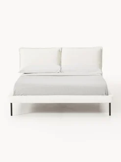 Letto imbottito in teddy-bouclé Amelia