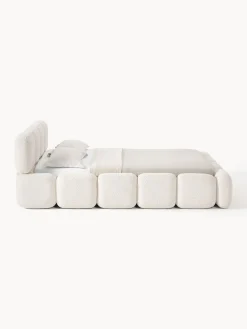 Letto imbottito in teddy-bouclé Tayla