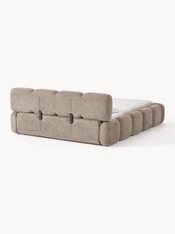 Letto imbottito in teddy-bouclé Tayla