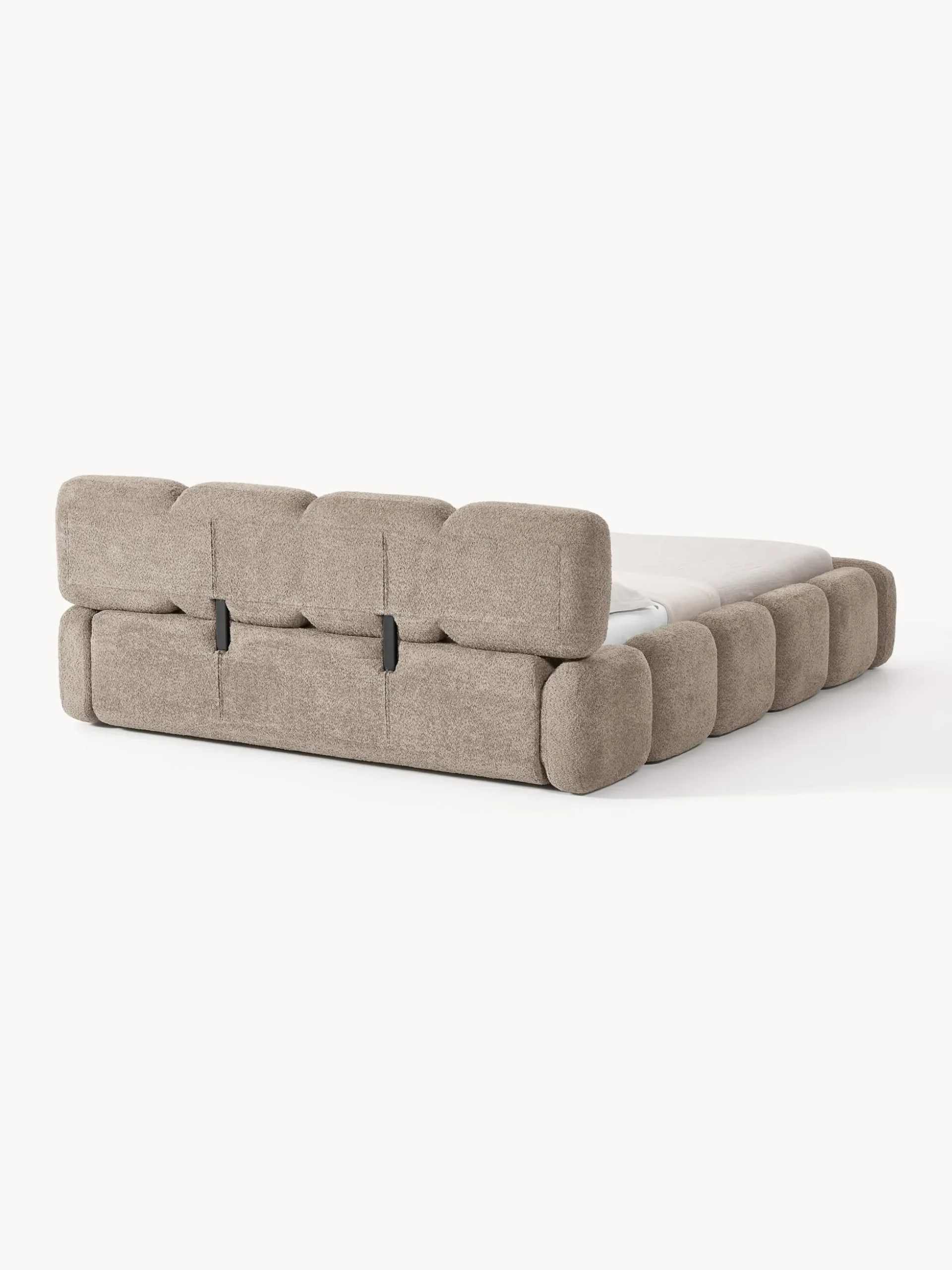 Letto imbottito in teddy-bouclé Tayla