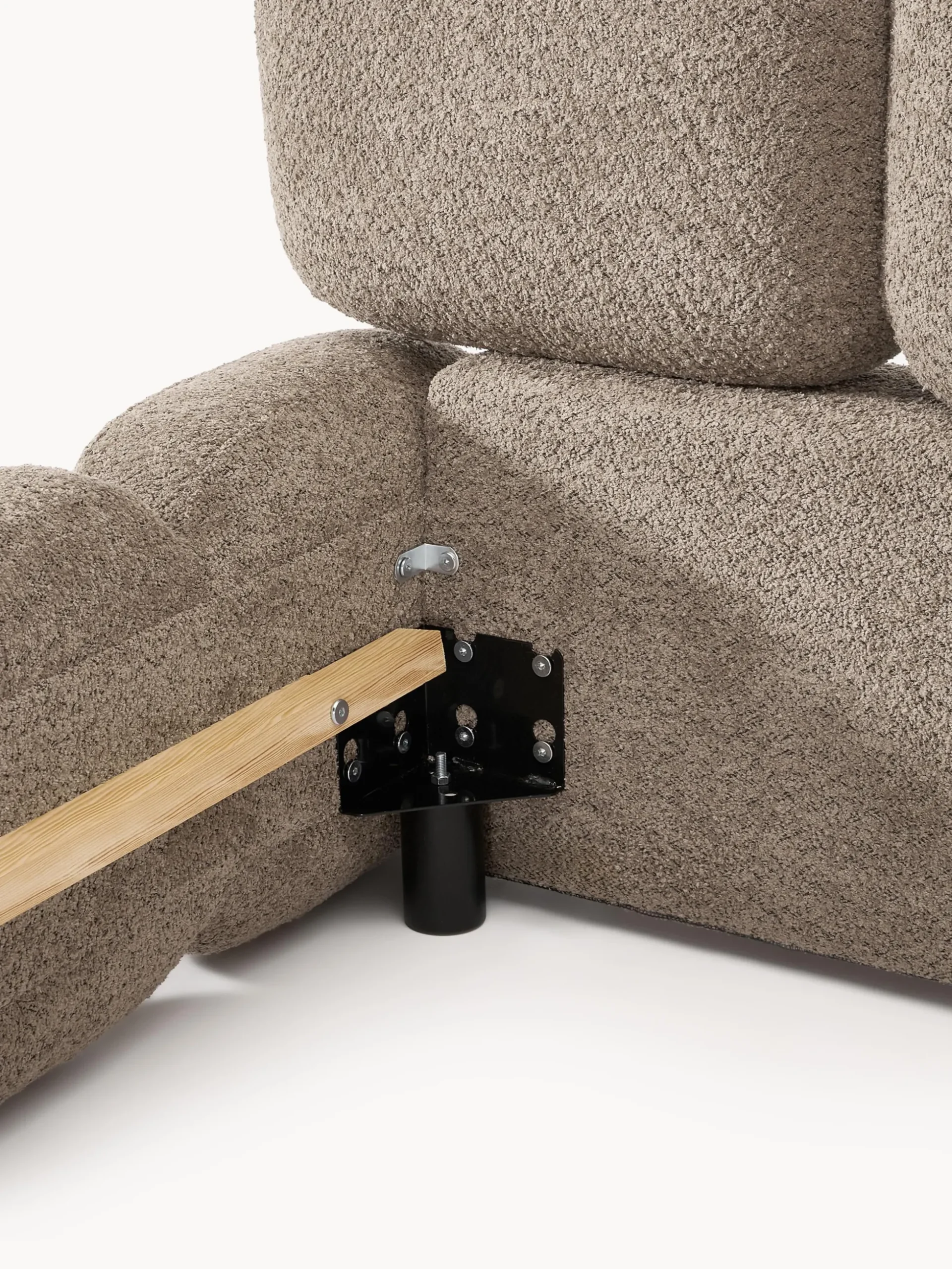 Letto imbottito in teddy-bouclé Tayla