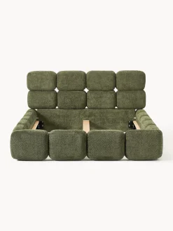 Letto imbottito in teddy-bouclé Tayla